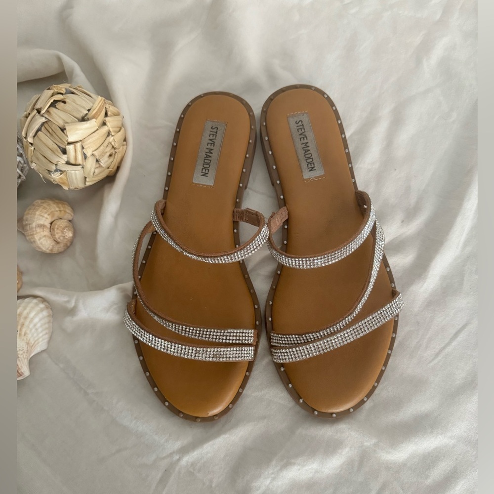 Steve Madden Rhinestone Embellished Strappy Sandals